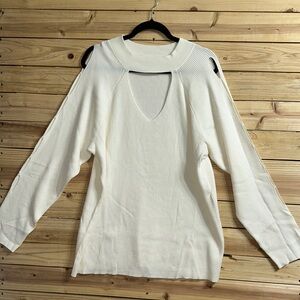 Cato Cream Cut-Out Sweater